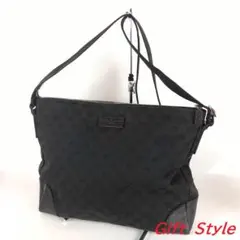 GUCCI グッチ GGキャンバス ショルダーバッグ ブラック 110054