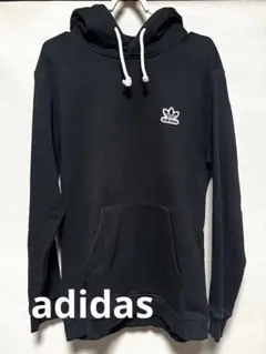 【値下げ】adidas アディダス　黒 フード付きパーカー