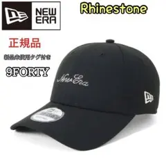 ニューエラ ロゴ ラインストーン キャップ 帽子 ブラック 9FORTY