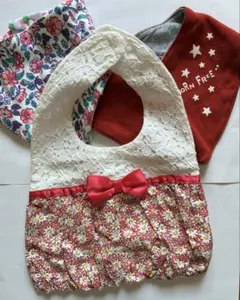 スタイ 3枚セット 花柄 レース リボン