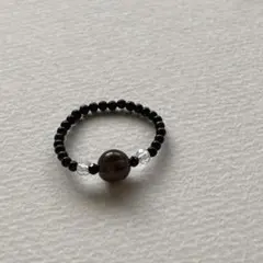 天然石リング　モリオン　16号から17号　最後の1個