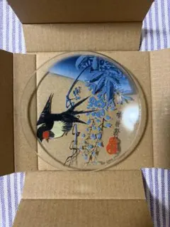 一番くじ　歌川一門　歌川広重　小鳥のガラス小皿　つばめ