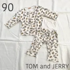 トムとジェリー ベビーパジャマ キッズパジャマ 上下セット 腹巻き 90 長袖