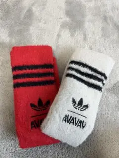 AVAVAV ストライプ ロングソックス 赤 白