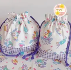 ポップ ユニコーン パープル （お弁当袋コップ袋ランチョンマット25×35）