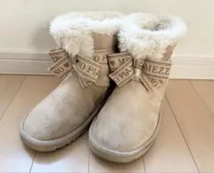 mezzopiano ムートンブーツ20cm リボン　メゾピアノ