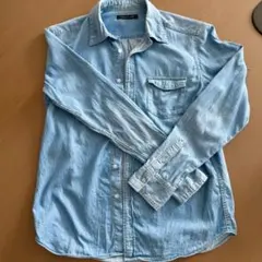 ライトブルー 長袖シャツ　メンズ