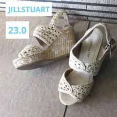 JILLSTUART クロシェ編 さくらんぼ刺繡ウェッジソール サンダル　23のサムネイル