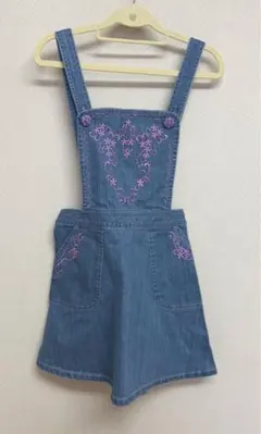 Labyrinth 刺繍デニムジャンパースカート