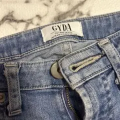GYDA スキニーデニム ライトブルー ダメージ加工