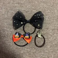 ハロウィンデザイン ヘアゴム 3個セット