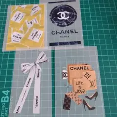 C ロゴ　アイロンプリントシート 4枚セット