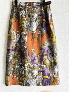 TAKEO NISHIDA プリント ミディ丈スカート