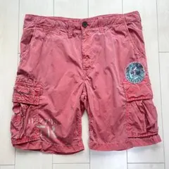 Y2K トゥルーレリジョン カーゴショーツ ショートパンツ 36 赤 製品染めのサムネイル