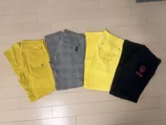 メンズパンツセット（イエロー、チェック、ブラック）