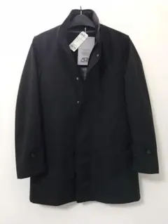 【新品】オンワード/五大陸 メンズ スタンドカラーコート 黒 S
