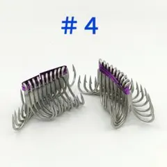 トリプルフック　4番　30本入り　#4　新品　高強度　トレブルフックのサムネイル