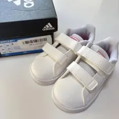 adidas ベルクロスニーカー ホワイト/レッド