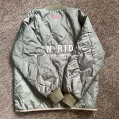 ZARA ミニタリーカーキキルティングジャケット140