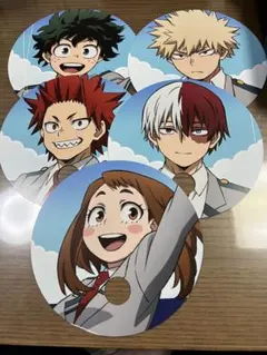 ヒロアカ　ナムコ限定特典　うちわ　5点セット