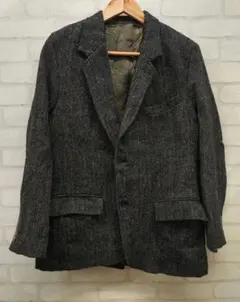 70s〜80s Harris Tweed テーラードジャケット グレー ツイードのサムネイル