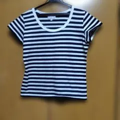 agnès b. ボーダー黒白 Tシャツ T3