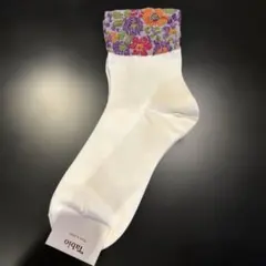 Tabio 花柄ラメソックス