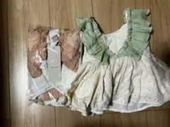 新品　petit main 90 ノースリーブ　ピンク　緑　ピスタチオ　カラー