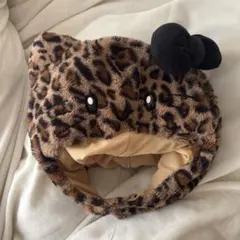 ユニバーサルスタジオジャパン ヒョウ柄猫耳帽子