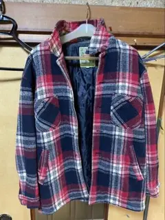 フランネルジャケット 赤と紺 チェック
