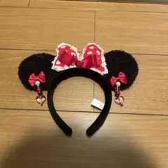 ディズニー ミニーマウス イヤリング カチューシャ リボン ドット