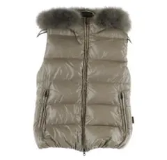 デュベティカGoccia ファー付き ダウンベスト ブラウン