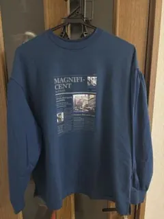 良好　SM2 袖布インレイロゴプルオーバー　ブルー　フリーサイズ