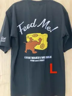 新品　L 85周年　トムとジェリー サガラ　Tシャツ ブラック　メンズ　チーズ