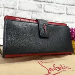 美品✨クリスチャンルブタン　長財布　パロマ　デカロゴ　大容量　黒×赤のサムネイル