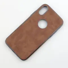iPhoneX XS ブラウン 耐衝撃 高級 PUレザー ヴィンテージ風 お洒落