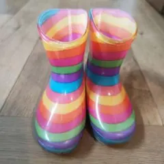レインボーストライプ 長靴