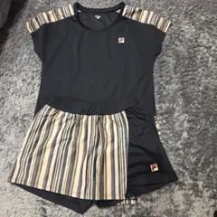 希少 FILA テニスウェア スコート2点セット 紫系 チェック柄 - メルカリ