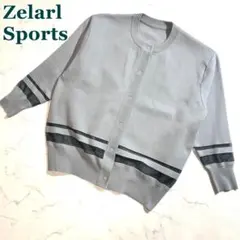 ほぼ未使用 Zelarl ゼラールスポーツ ニットカーディガン グレー系 Mのサムネイル