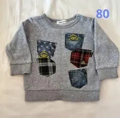 美品　SLAP SLIP 80 グレー トレーナー　長袖　秋冬