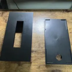 ティッシュケース　ブラック
