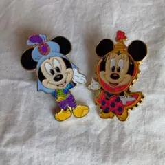 ミッキーマウス ミニー ピンバッジ 2個セット