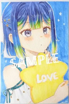 手書きコピックイラストフレームレス/LOVE②