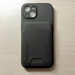 iPhone15用 背面手帳型ケース ブラック カード収納 iPhone 15