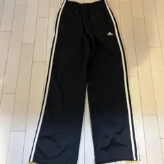 adidas 黒 XS サイドストライプジャージ