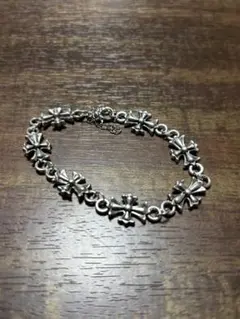 シルバー クロ厶モチーフ ブレスレット 約20cm