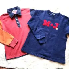 【130】SASARI ポロシャツ moujoujon トレーナー 男の子 長袖