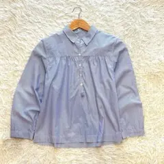 美品】マーガレットハウエル 綿100％ レギュラーカラー長袖シャツ 五分 