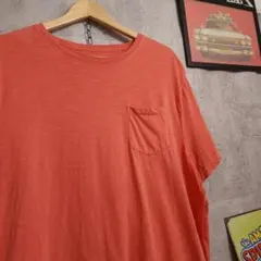 US古着 ソノマ ポケットTシャツ サーモンピンク XL 薄手のサムネイル