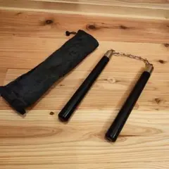 黒いゴムヌンチャク 収納袋付き